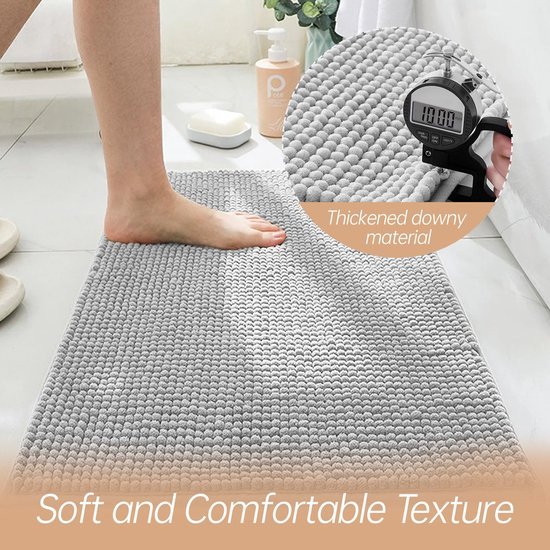 550x550-21005.jpg Unyqoos® Zachte en absorberende badmat van chenille met antislip voor badkamer