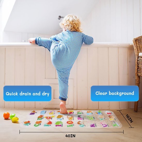 Unyqoos® Veilige antislip badmat voor baby's en kinderen met vrolijk ontwerp