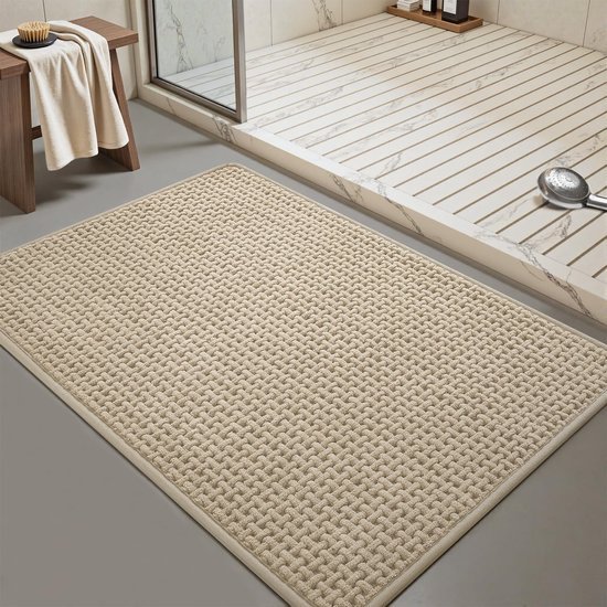 Unyqoos® Zachte en Absorberende Chenille Badmat met Antislip en Wasbaar Ontwerp