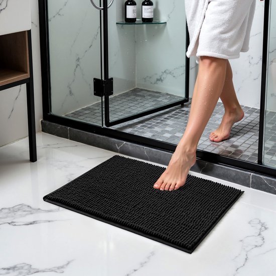 550x550-21035.jpg Unyqoos® Waterabsorberende en snel drogende badmat van zachte chenille voor badkamer