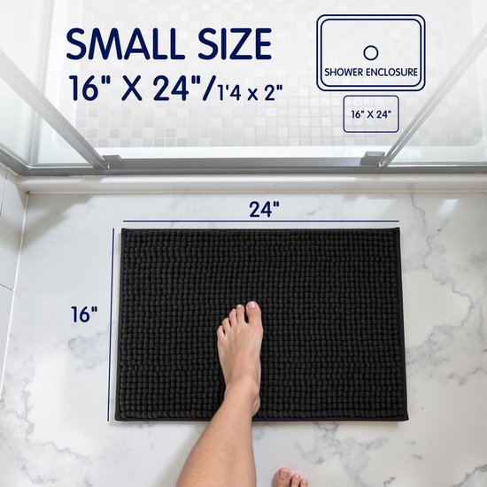 550x550-21041.jpg Unyqoos® Waterabsorberende en snel drogende badmat van zachte chenille voor badkamer