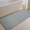 Unyqoos® Grijze badmat met antislip en ultradun ontwerp, 60 x 150 cm