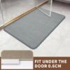 Unyqoos® Grijze badmat met antislip en ultradun ontwerp, 60 x 150 cm