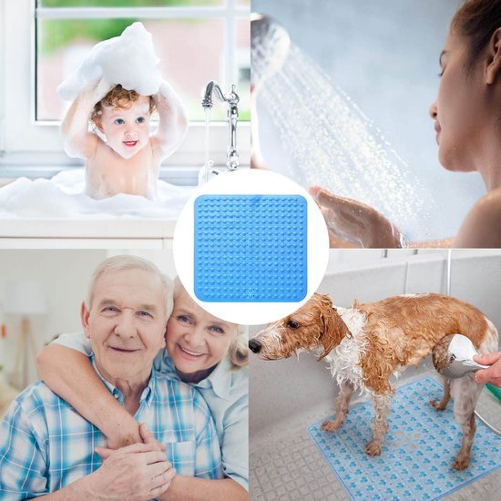 550x550-21090.jpg Unyqoos® Antislip Douchemat 48x48 cm met Massage en Zuignappen voor Sauna