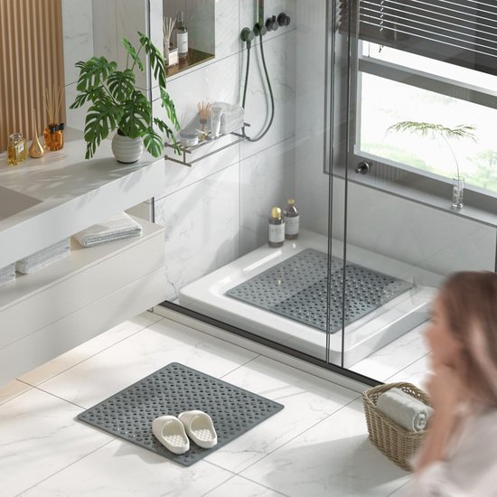 Unyqoos® Wasbare antibacteriële antislip douchemat voor een veilige en frisse badkamer