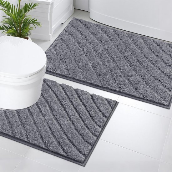550x550-21151.jpg Unyqoos® Zachte en Absorberende Badmatset met Antislip voor Veiligheid en Comfort