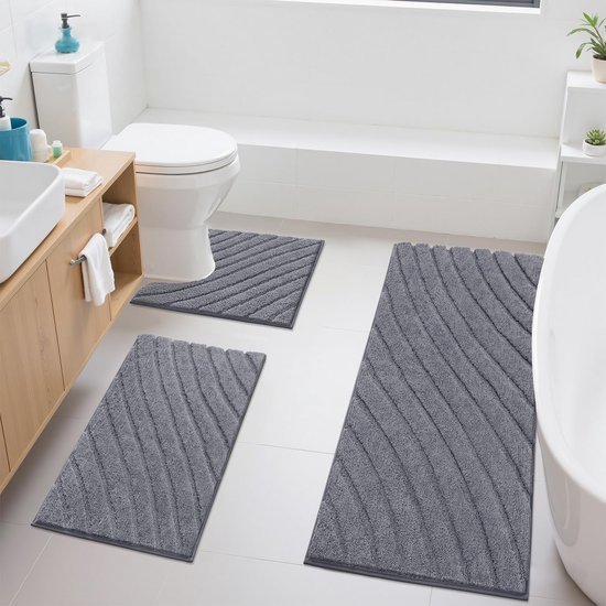 550x550-21158.jpg Unyqoos® Zachte en Absorberende Badmatset met Antislip voor Veiligheid en Comfort