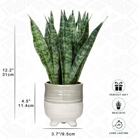Unyqoos® Decoratieve kunstplant met keramische pot voor huis en kantoorinterieur