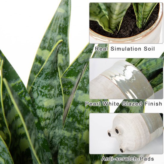 Unyqoos® Decoratieve kunstplant met keramische pot voor huis en kantoorinterieur