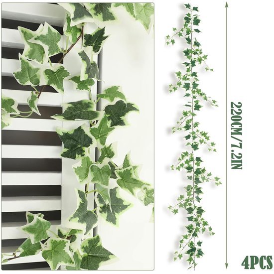 550x550-21204.jpg Unyqoos® Set van vier flexibele groene kunstmatige klimop slingers voor veelzijdige decoratie