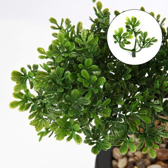 550x550-21228.jpg Unyqoos® Natuurgetrouwe kunstbonsai met gedetailleerde afwerking in keramische pot, pijnboom, 17 cm
