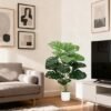Unyqoos® Groene kunstplant Monstera met 24 bladeren voor interieurdecoratie