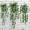 Unyqoos® Set van drie realistische hangende kunstplanten voor interieur en tuin