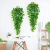 Unyqoos® Set van drie realistische hangende kunstplanten voor interieur en tuin
