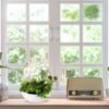 Unyqoos® Realistische witte orchidee kunstplant in keramische pot voor decoratie, wit, 35 cm