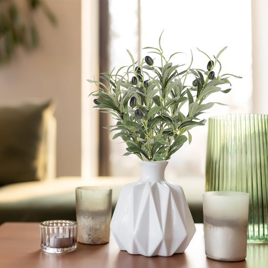 Unyqoos® Realistische Kunstolijftakken Set van 5 voor Diverse Decoratietoepassingen