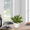 Unyqoos® Kunstmatige Sansevieria Plant voor Stijlvolle Thuis- en Kantoorinrichting