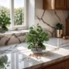 Unyqoos® Decoratieve kunstplant Peperomia in stevige cementpot voor binnen en buiten