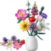 Unyqoos® Creatieve bouwset voor kleurrijk boeket met 10 unieke bloemen