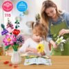 Unyqoos® Creatieve bouwset voor kleurrijk boeket met 10 unieke bloemen