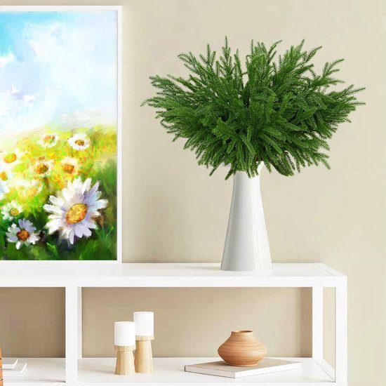 550x550-21352.jpg Unyqoos® Set van 6 kunstzinnige groene takken voor feestelijke decoratie