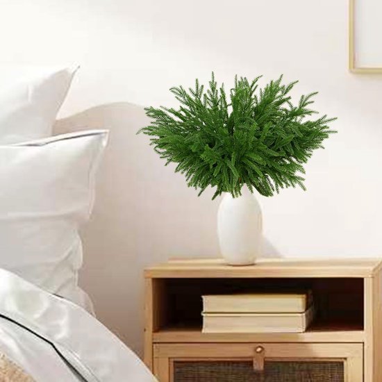 550x550-21355.jpg Unyqoos® Set van 6 kunstzinnige groene takken voor feestelijke decoratie