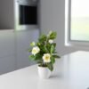 Unyqoos® Decoratieve kunstbloem Camelia in keramische pot voor elk interieur