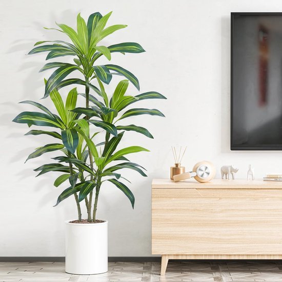 Unyqoos® Realistische Dracaena Kunstboom van 120 cm voor Binnen- en Buitendecoratie