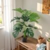 Unyqoos® Grote decoratieve kunstplant Monstera met verstelbare takken en bladeren