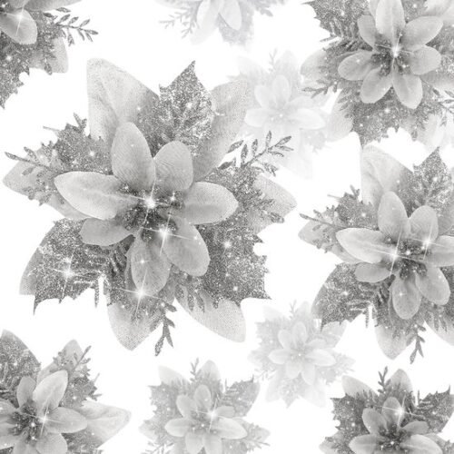 Unyqoos® Glitterende kunstbloemen voor feestelijke kerst- en bruiloftsdecoratie