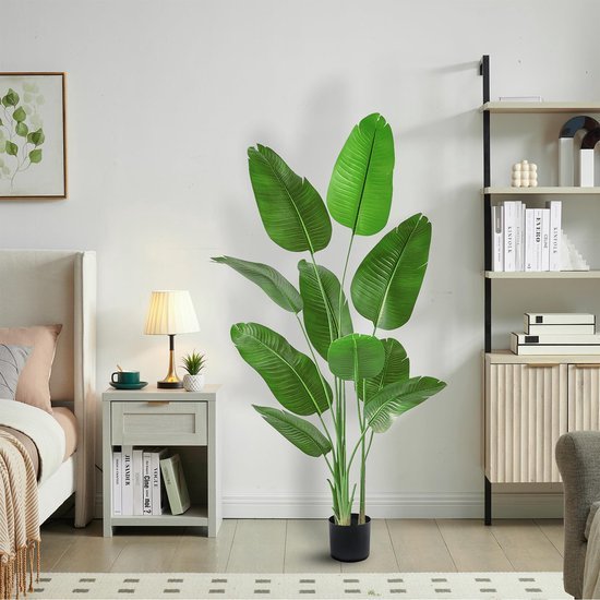 Unyqoos® Grote decoratieve kunstplant met natuurlijke uitstraling voor binnenruimtes