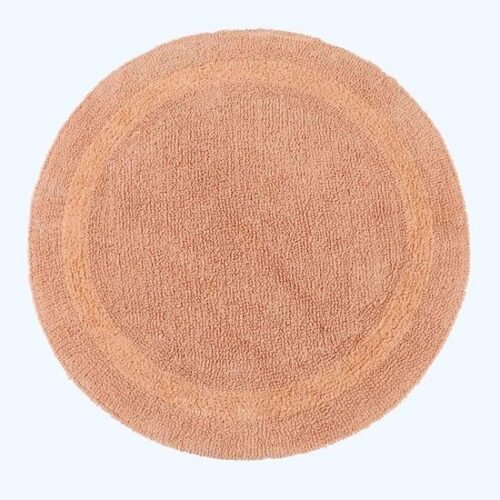 550x550-21436.jpg Unyqoos® Ronde omkeerbare katoenen badmat in abrikooskleur voor een luxueuze badkamerervaring