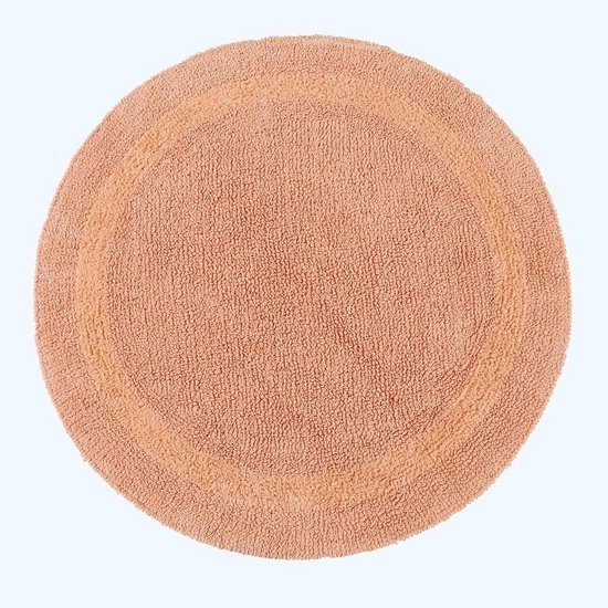 550x550-21436.jpg Unyqoos® Ronde omkeerbare katoenen badmat in abrikooskleur voor een luxueuze badkamerervaring