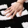 Unyqoos® Stijlvolle Zwart-Witte Badmat Met Antislip En Absorberende Eigenschappen Voor Elke Badkamer