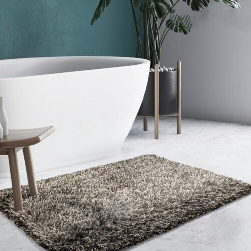 550x550-21477.jpg Unyqoos® Zachte en absorberende badmat met antislip in zwart en bruin 70x120 cm