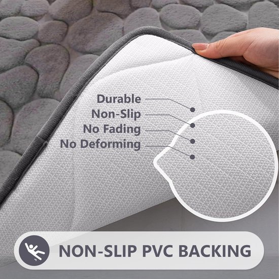 550x550-21481.jpg Unyqoos® Comfortabele en absorberende badmat van traagschuim voor elke badkamer