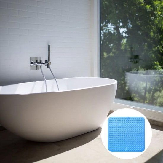 550x550-21491.jpg Unyqoos® Vierkante antislip douchemat met massage-effect en zuignappen in zeeblauw