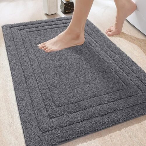 Unyqoos® Zachte en Antislip Badmat voor Badkamer en Douche, 40 x 60 cm, Donkergrijs