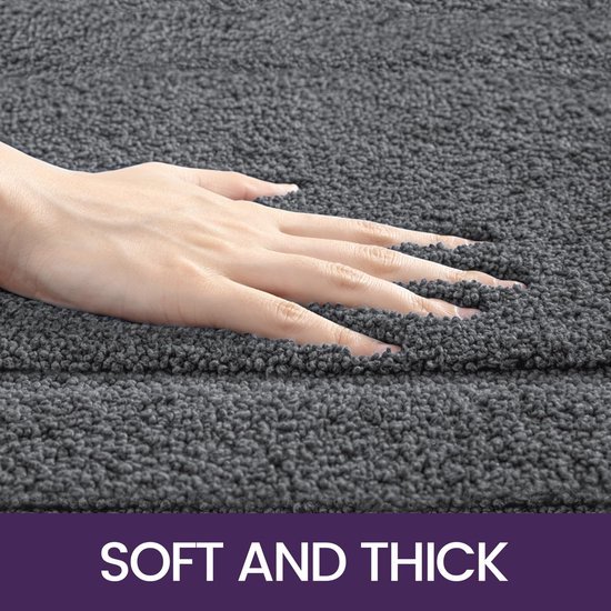 Unyqoos® Zachte en Antislip Badmat voor Badkamer en Douche, 40 x 60 cm, Donkergrijs