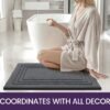 Unyqoos® Zachte en Antislip Badmat voor Badkamer en Douche, 40 x 60 cm, Donkergrijs