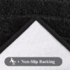 Unyqoos® Zwarte waterabsorberende badmat met antislip voor badkamercomfort