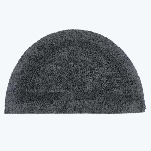 Unyqoos® Grijze halfronde badmat van katoen met omkeerbaar design voor comfort