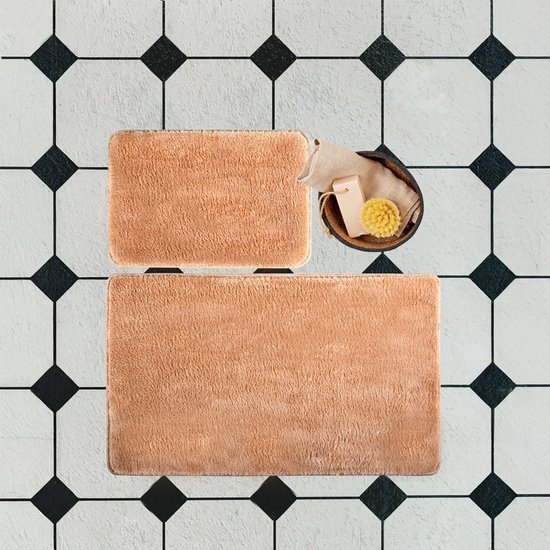 550x550-21594.jpg Unyqoos® Tweedelig badmatten set met zachte textuur en antislip eigenschappen
