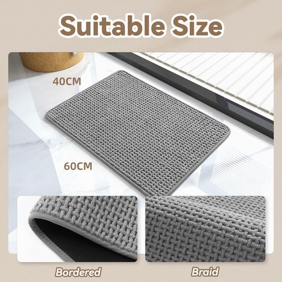 550x550-21611.jpg Unyqoos® Absorberende en Antislip Chenille Badmat voor Veiligheid en Comfort