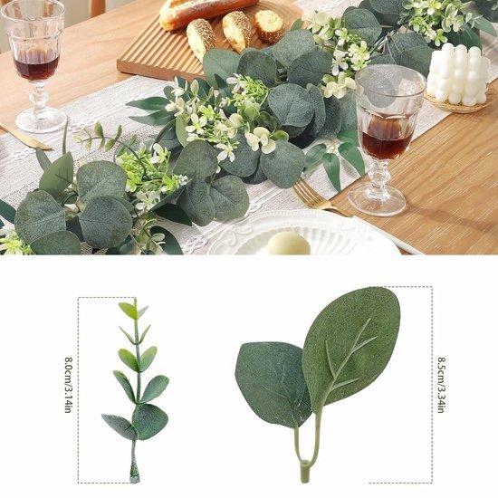 550x550-21666.jpg Unyqoos® Set van twee realistische groene slingers voor veelzijdige decoratie