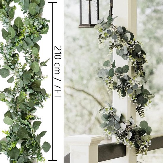 550x550-21667.jpg Unyqoos® Set van twee realistische groene slingers voor veelzijdige decoratie