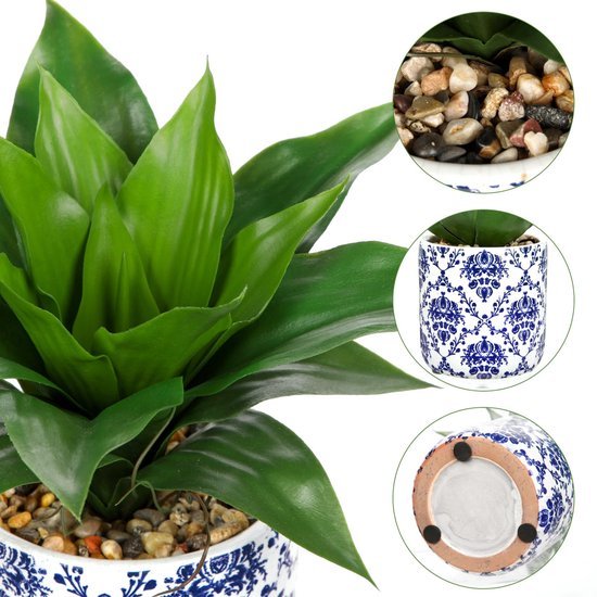 Unyqoos® Stijlvolle kunstplant met realistische agave voor interieurdecoratie