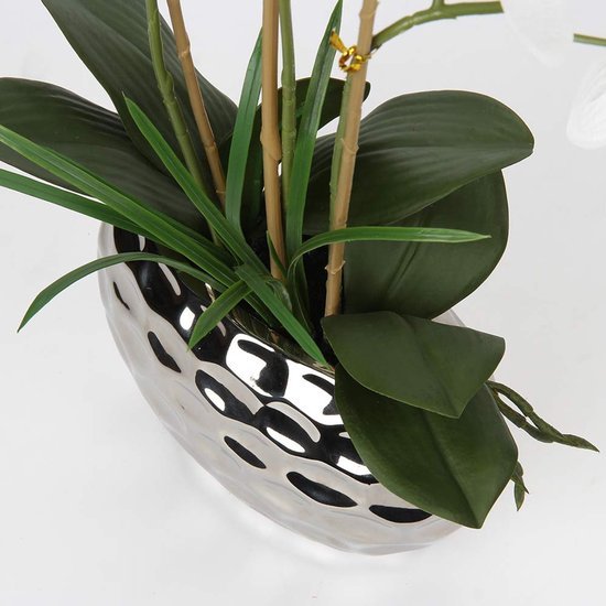 Unyqoos® Realistische orchidee kunstplant in keramische pot voor huisdecoratie