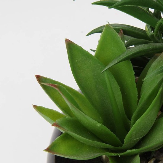 Unyqoos® Decoratieve kunstvetplant in stijlvolle keramische pot voor elke ruimte