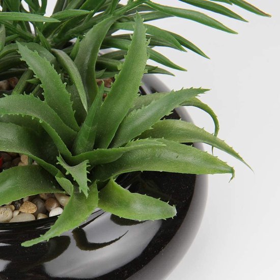 Unyqoos® Decoratieve kunstvetplant in stijlvolle keramische pot voor elke ruimte